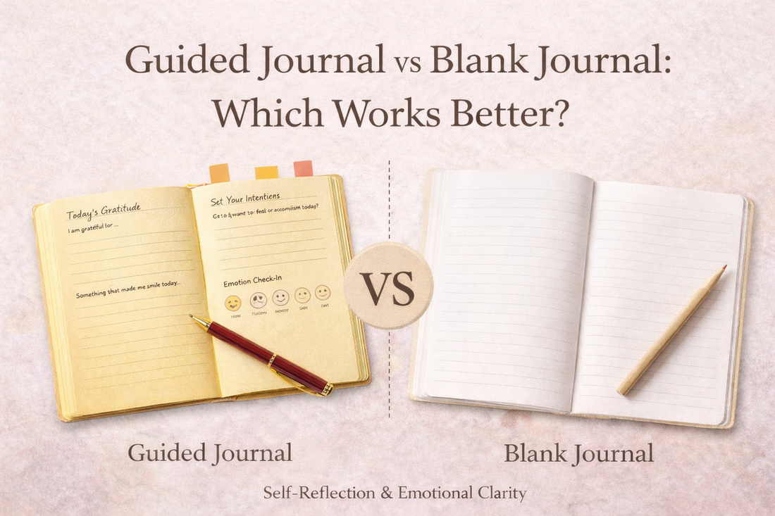 guided journal vs blank journal comparison for self reflection and emotional clarity