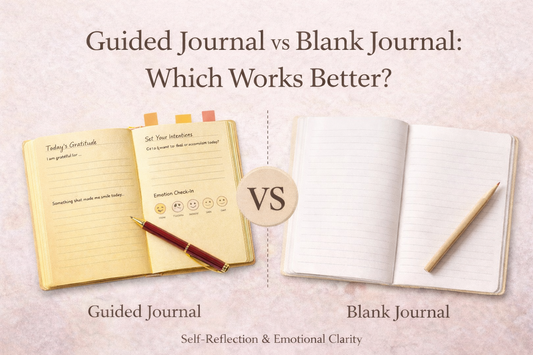 guided journal vs blank journal comparison for self reflection and emotional clarity