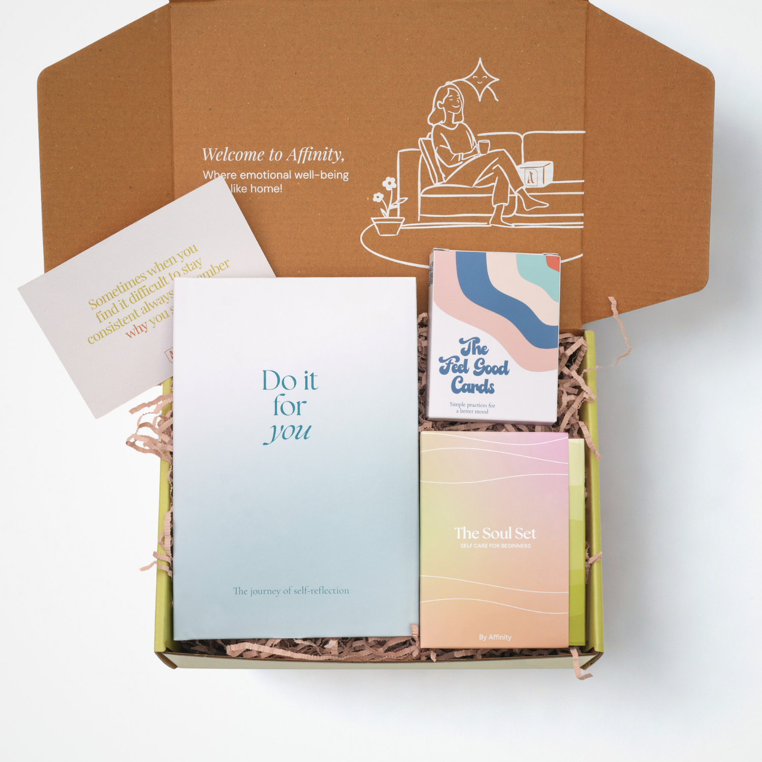 self care gift hampers with journals cards and wellness kits for gifting